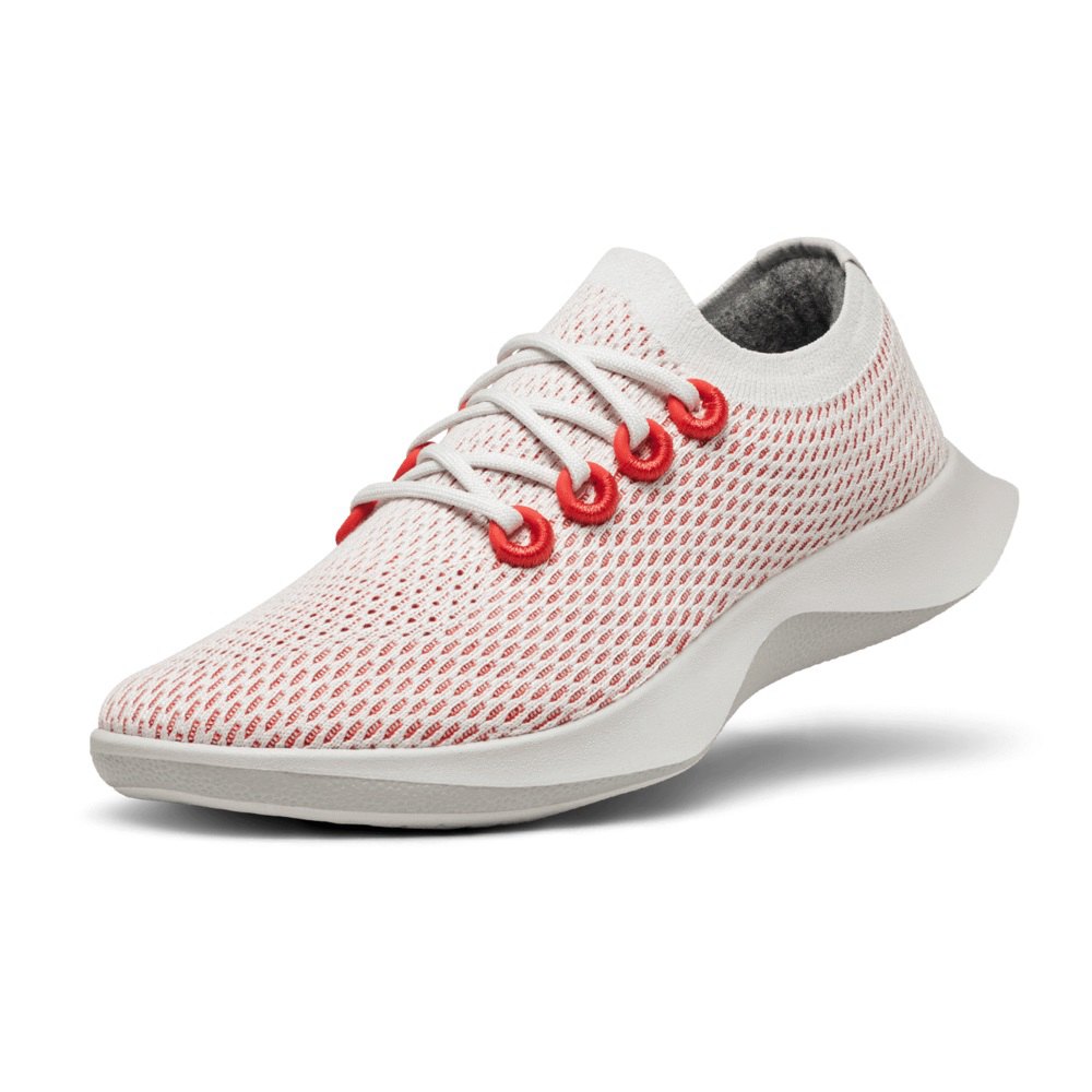 Allbirds Men's Tree Dashers - Running Shoes White/Red - JWO316470